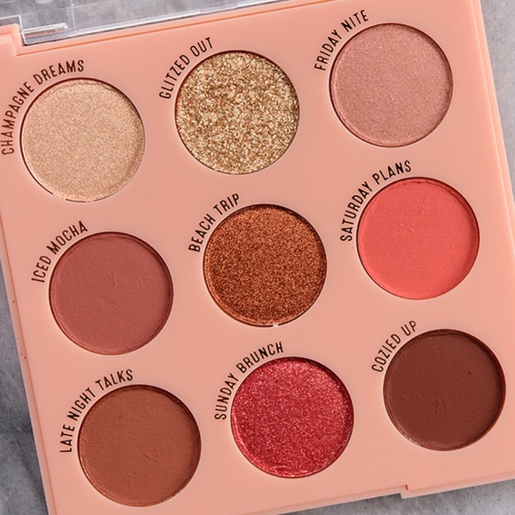 ColourPop Weekend Mood Pressed Powder Eye Shadow Palette Neutrals & Corals NIB - Picture 11 of 13